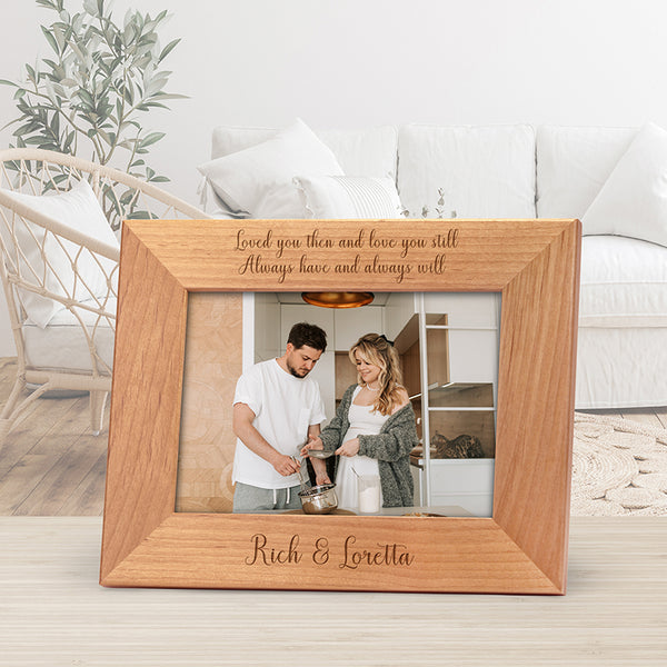 Romantic Personalized Picture Frames - Because of You - 4x6