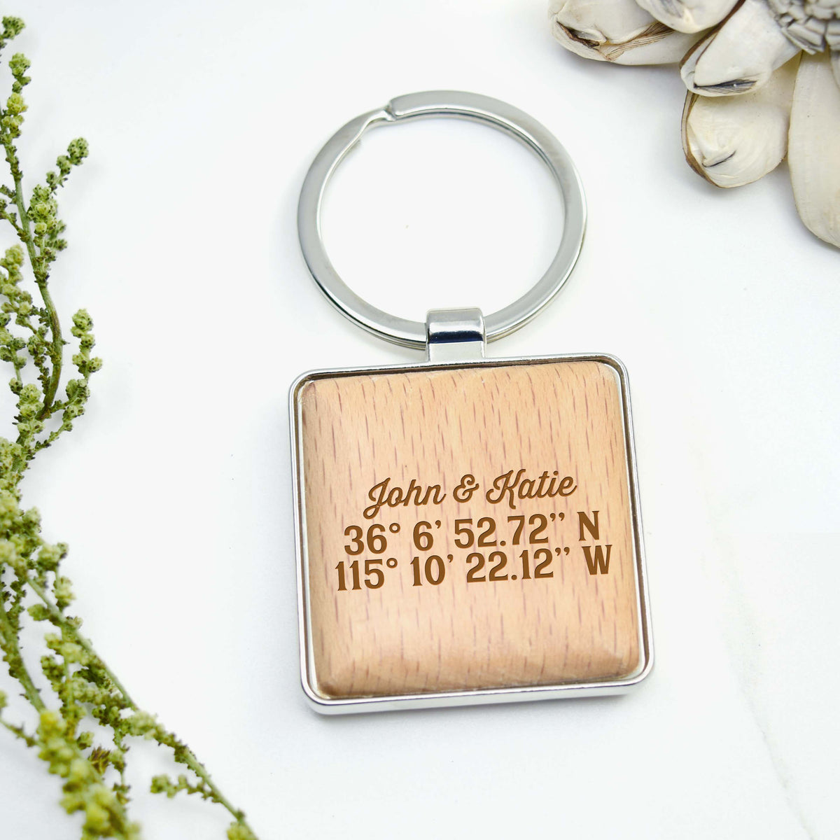 coordinates-key-ring
