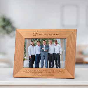 groom party gifts wooden picture frames