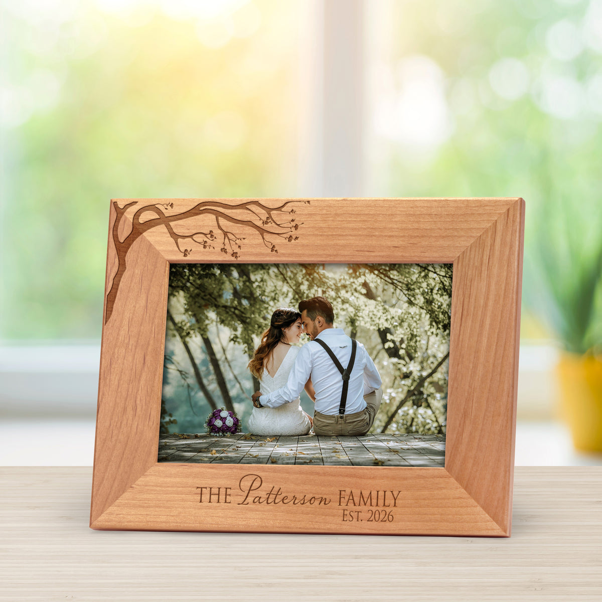 family engraved photo frame