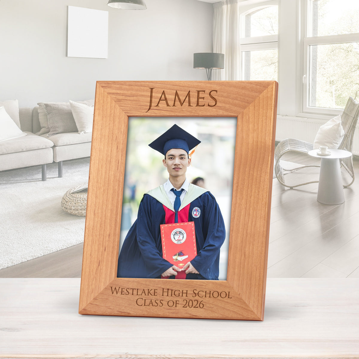 Personalized graduation frames for graduates