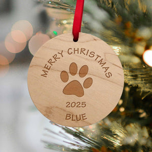 paw print christmas ornament 