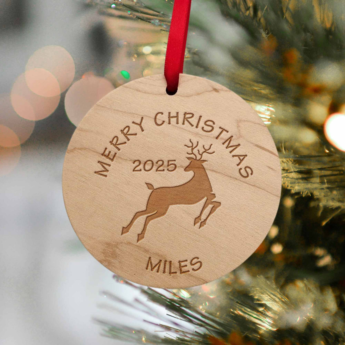 reindeer custom ornament