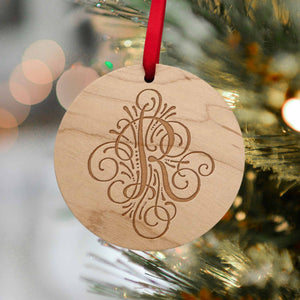 monogram letter christmas ornaments