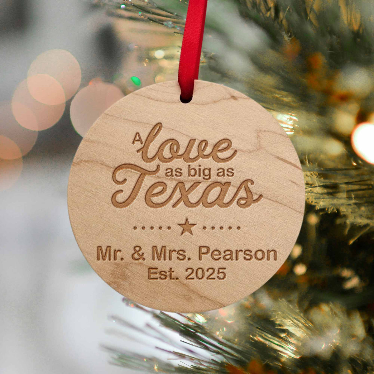 Texas ornaments for couples