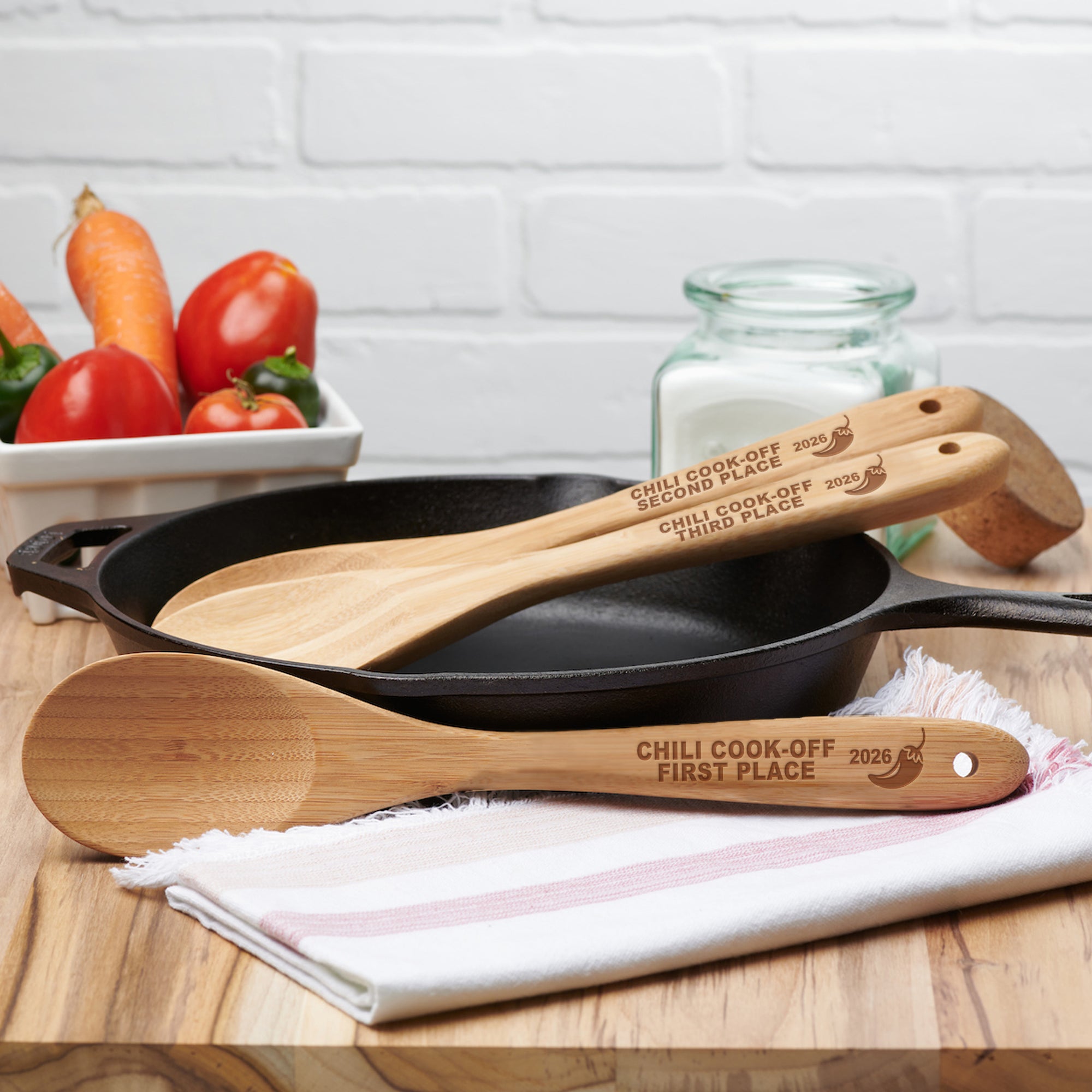 bamboo spoon for cooking as chili awards