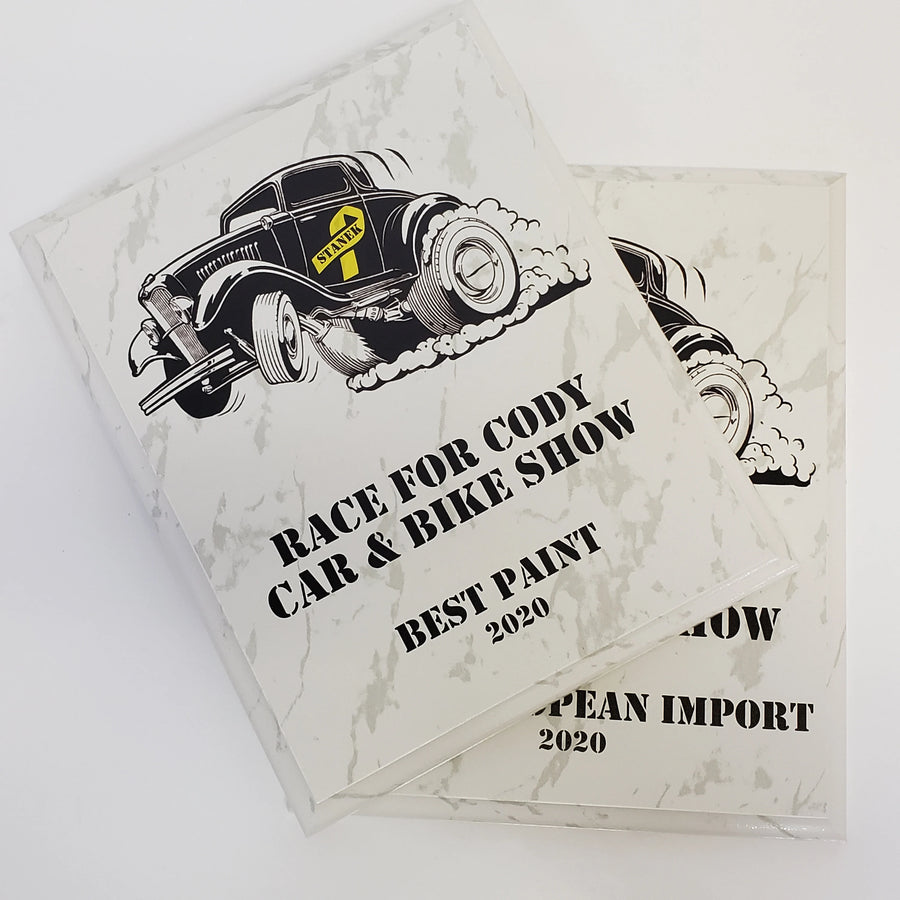 Customized Car Show Plaques