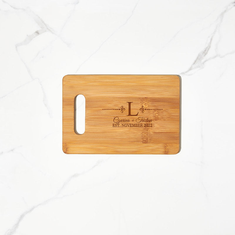 Wooden Cutting Board Initial Dots - Personalized Gallery