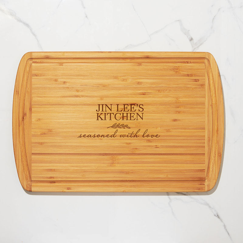 Seasoned with Love Personalized Cutting Board - Personalized Gallery