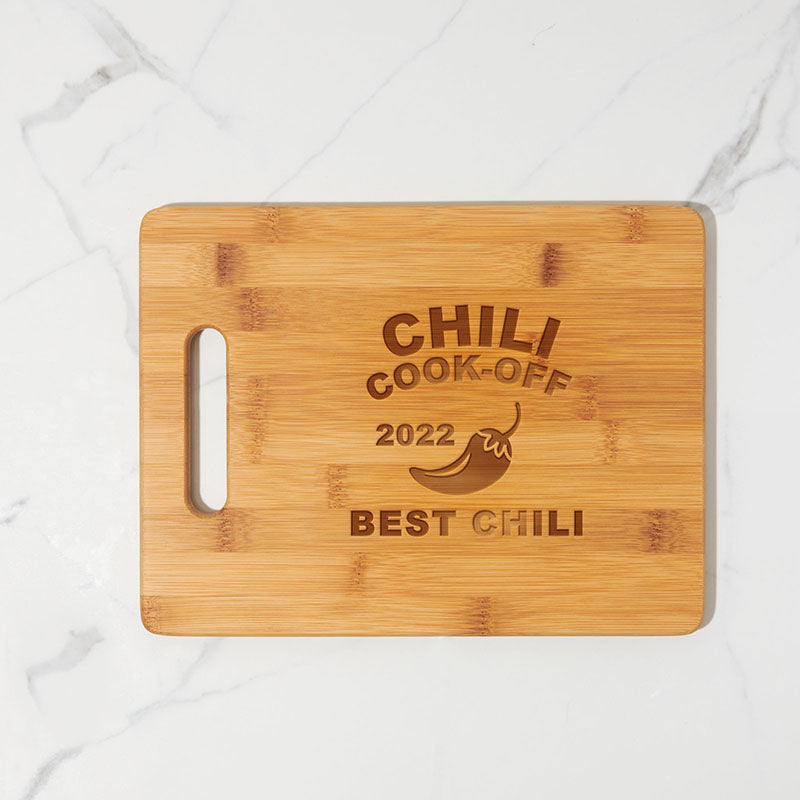 Bamboo Cutting Board with Handle Cutout, Small - CM417A - IdeaStage  Promotional Products