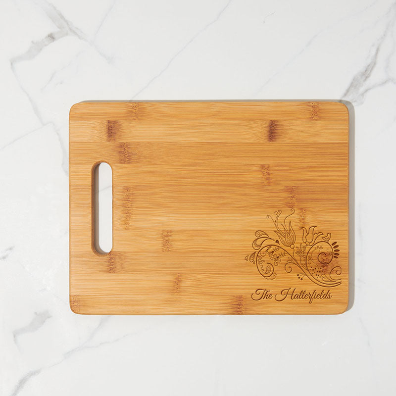 Cutting Board - Bamboo Board with Handle - Medium