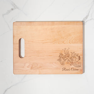 Floral Personalized Chopping Board