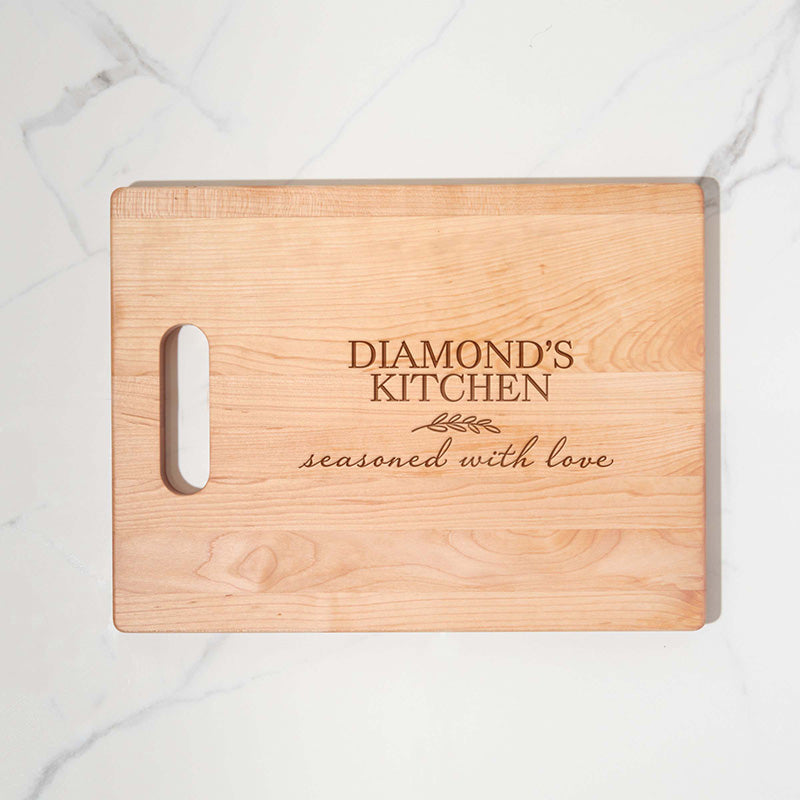 Seasoned with Love Personalized Cutting Board - Personalized Gallery