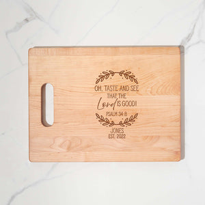 Cutting Board - Maple Board with Handle - Medium - Personalized