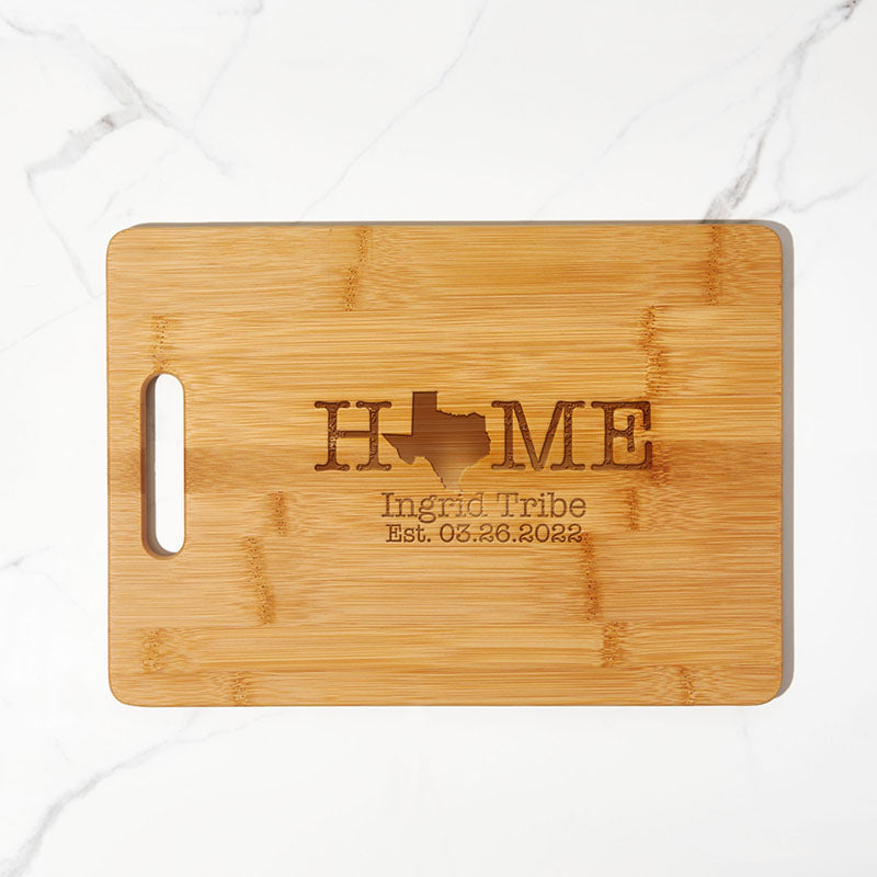 Home State 15x21 Personalized Maple Cutting Board