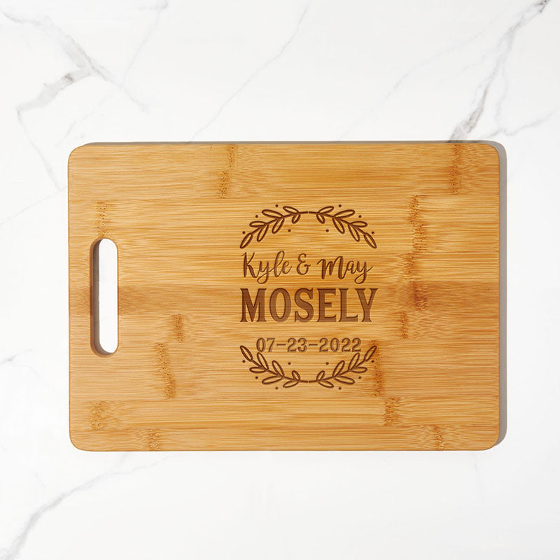 Wooden Cutting Board Leaf Design - Personalized Gallery