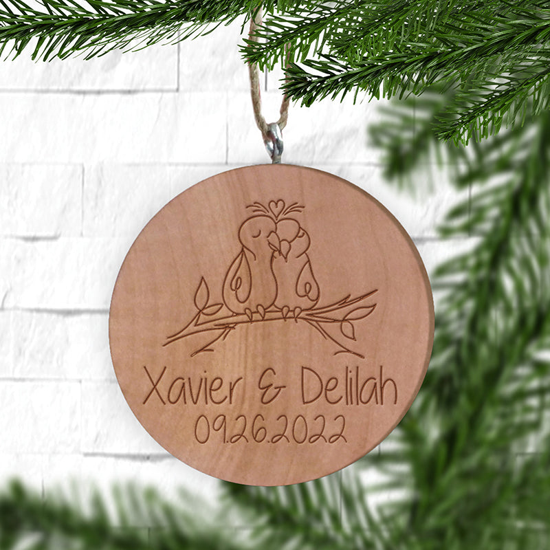 Personalized christmas ornaments clearance for couples