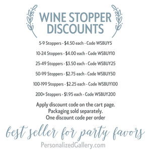 Wine Stopper Wedding Favors - Personalized Wine Stoppers