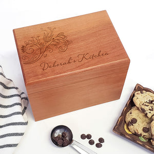 Farmhouse Recipe Box - Floral Design
