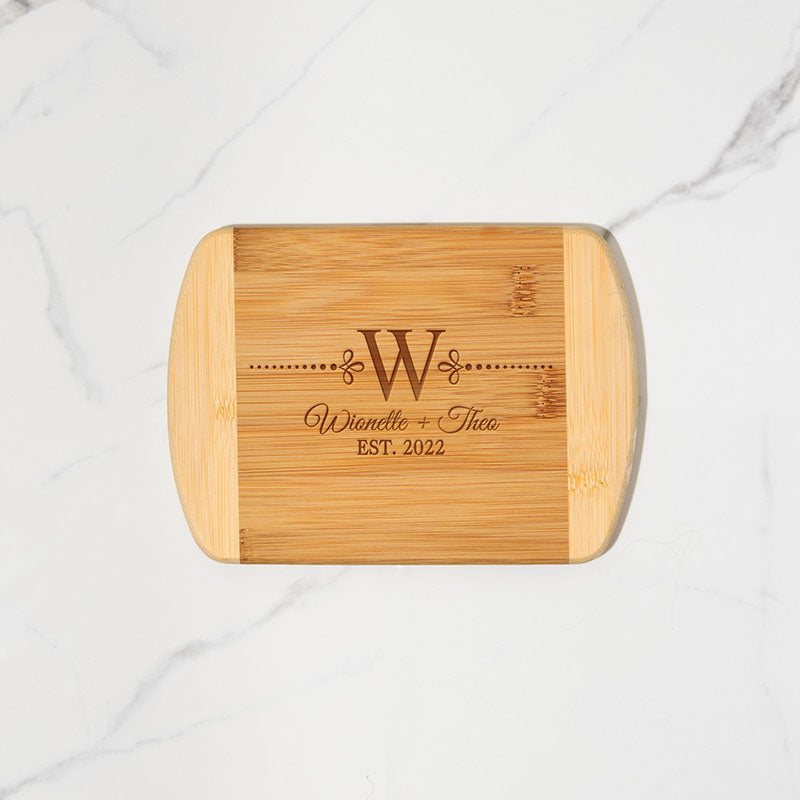 Kitchen Tools Personalized Two-Tone Wood Cutting Boards