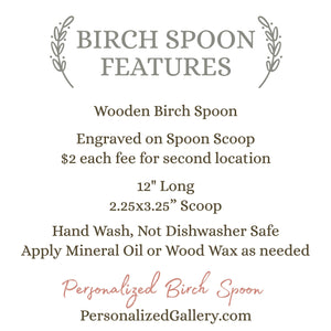 5th Anniversary Gift - Spooning Since Personalized Wooden Spoon