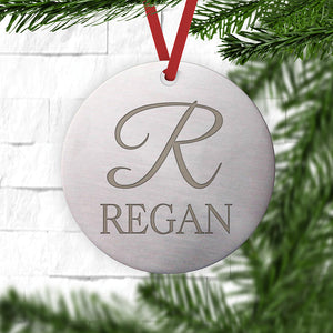 Big Monogram Christmas Ornaments with Name