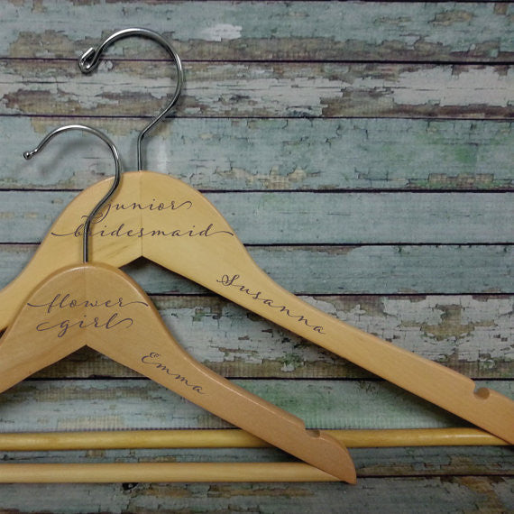 Signature Junior Bridesmaid Hanger with Pants Bar Personalized