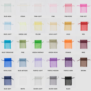 Organza Bag & Custom Tag - Stopper Add-on - Choose your bag color