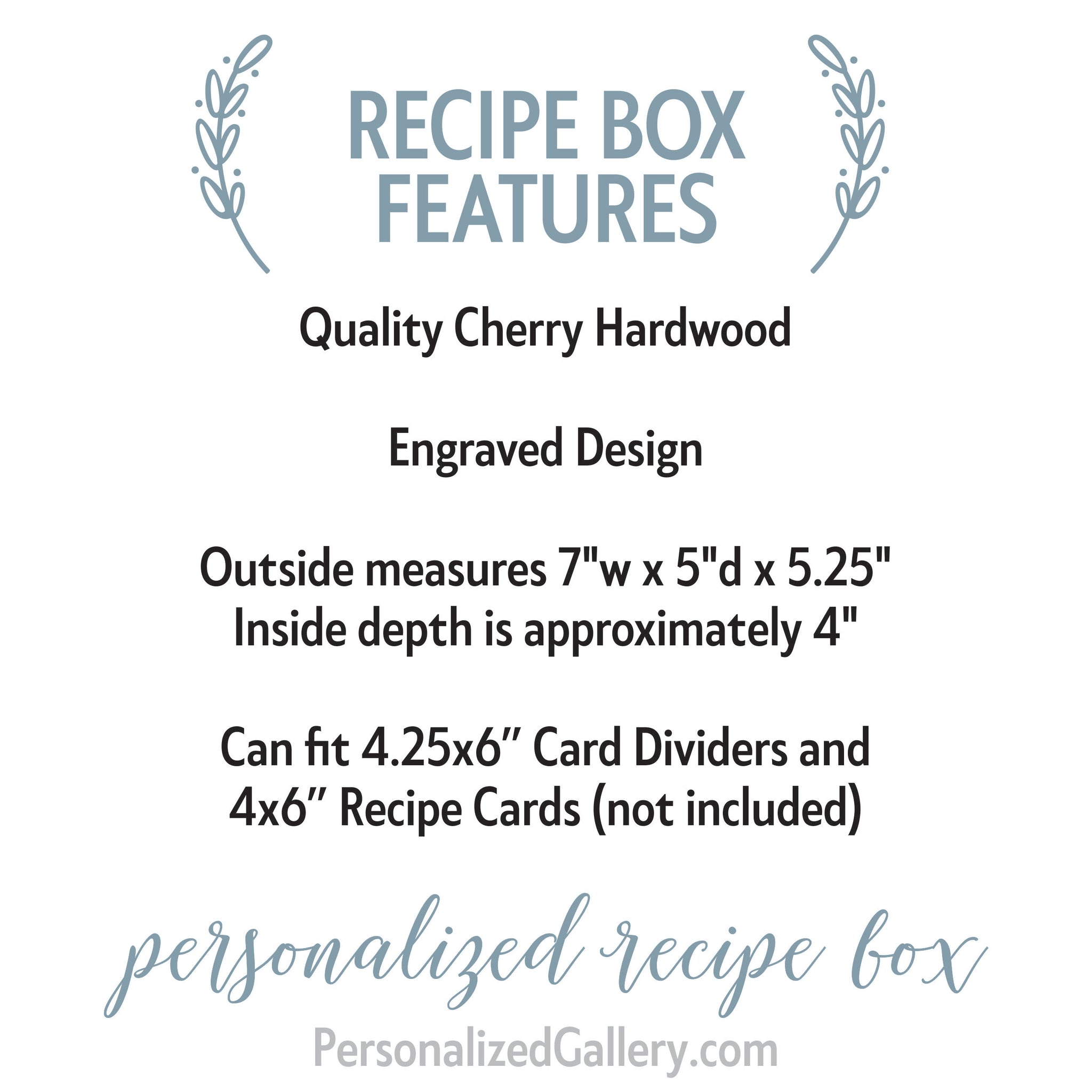 Personalized Recipe Card Box - Family Canning Jar Design