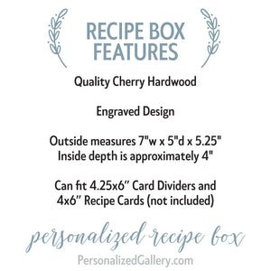 Farmhouse Recipe Box - Floral Design