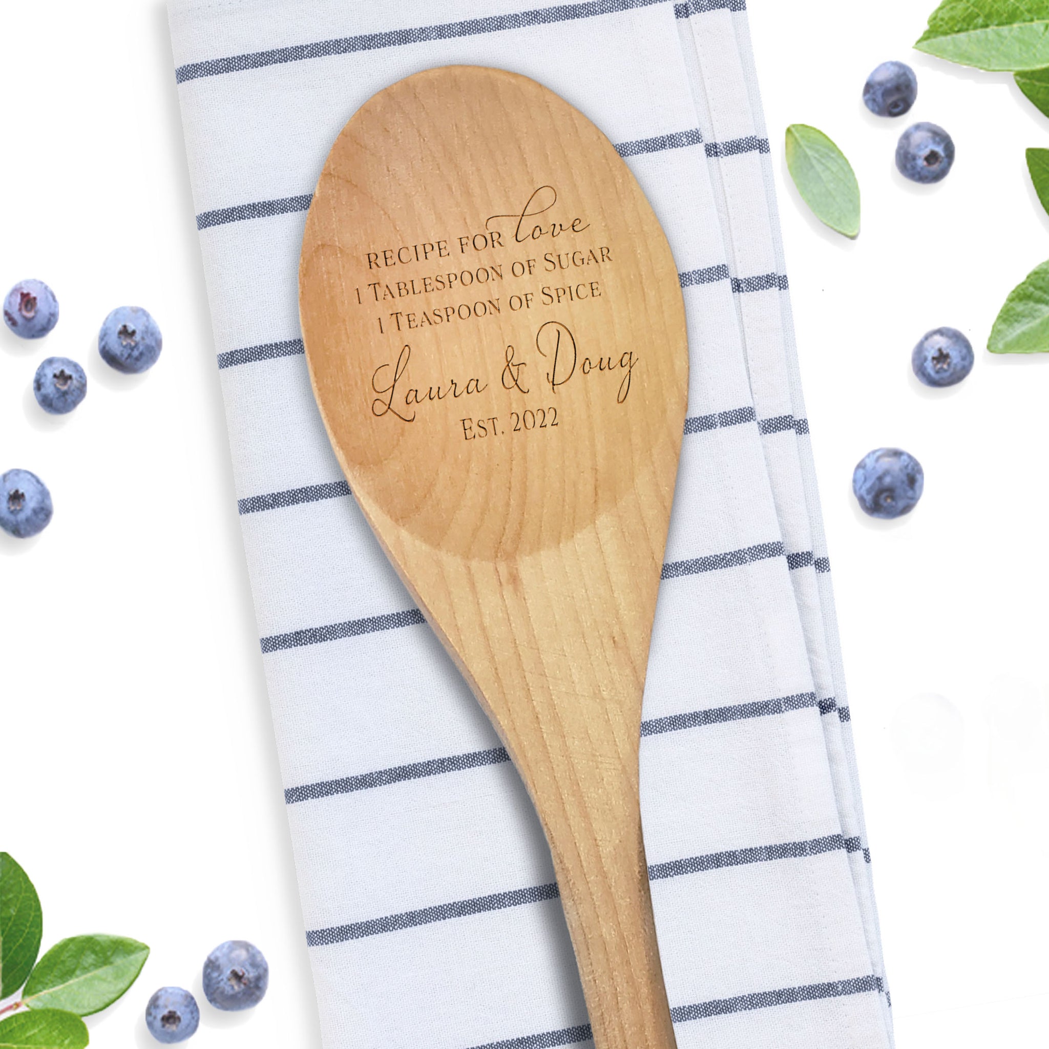 Personalized Wedding Gift Wooden Spoons, Kitchen Bridal Shower