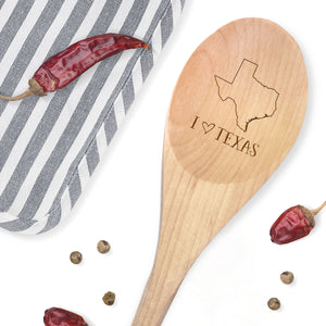 I Love Texas Wooden Spoon