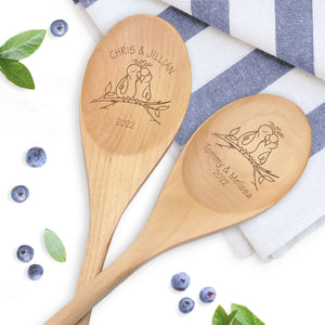 Fifth Anniversary Gift - Love Bird Personalized Spoon